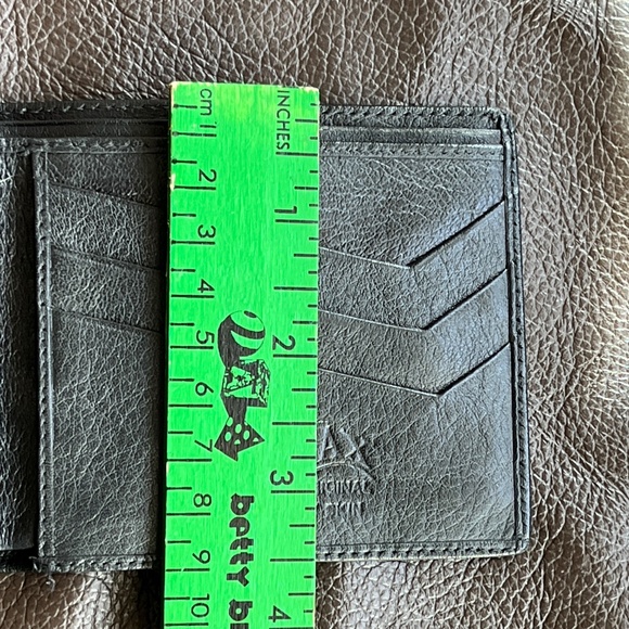 MAX Leather Goods LA Stingray Sting Ray Men's black Wallet billfold bi-fold NWT - Picture 5 of 10